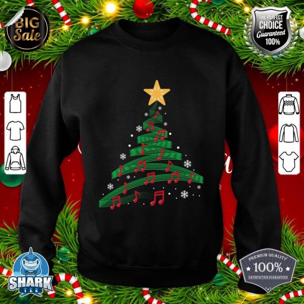 Christmas Tree Musical Notes Song Funny Family Tee Xmas sweatshirt
