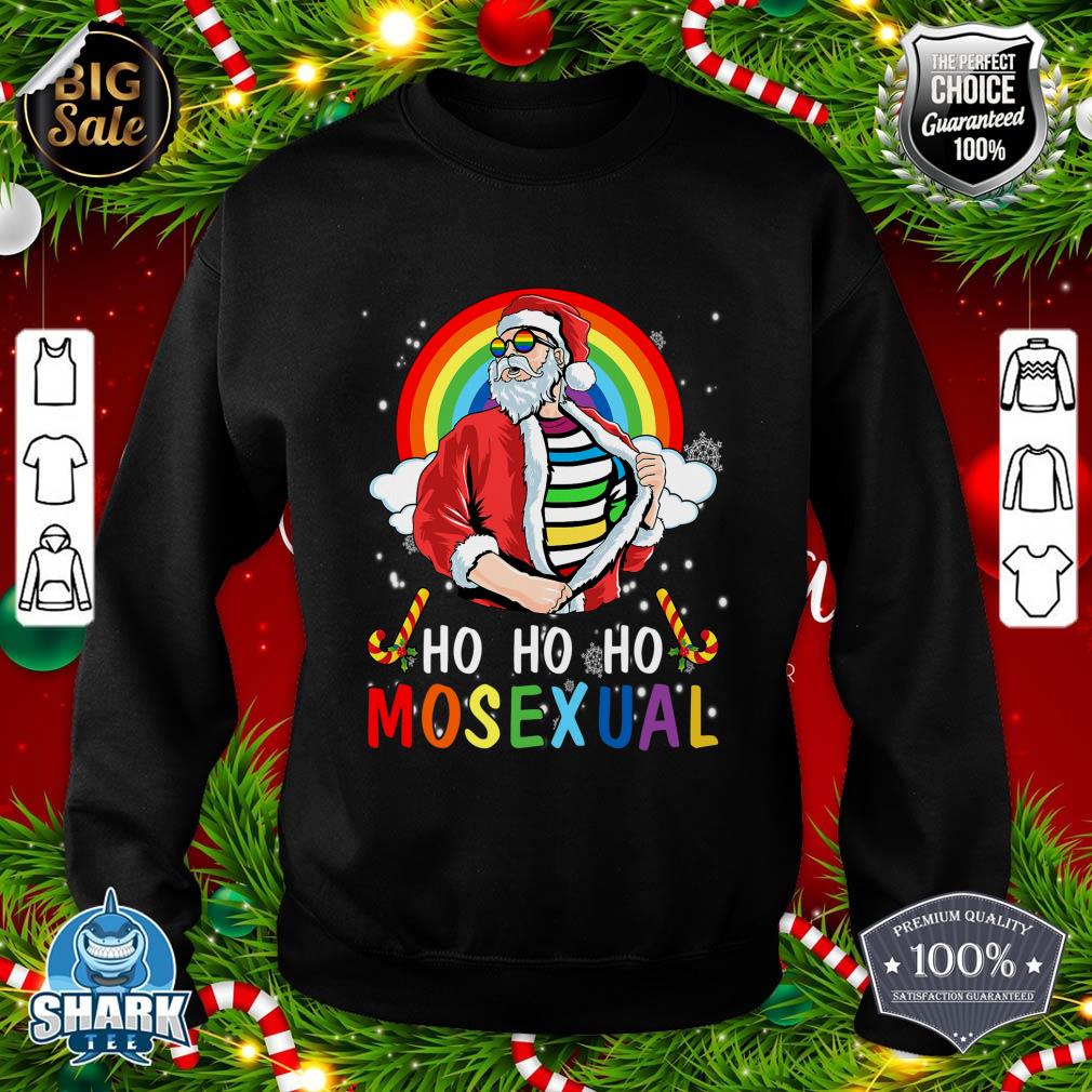 Mens Ho Ho Ho Mosexual Gay Santa LGBT Pun Gay Pride Christmas sweatshirt