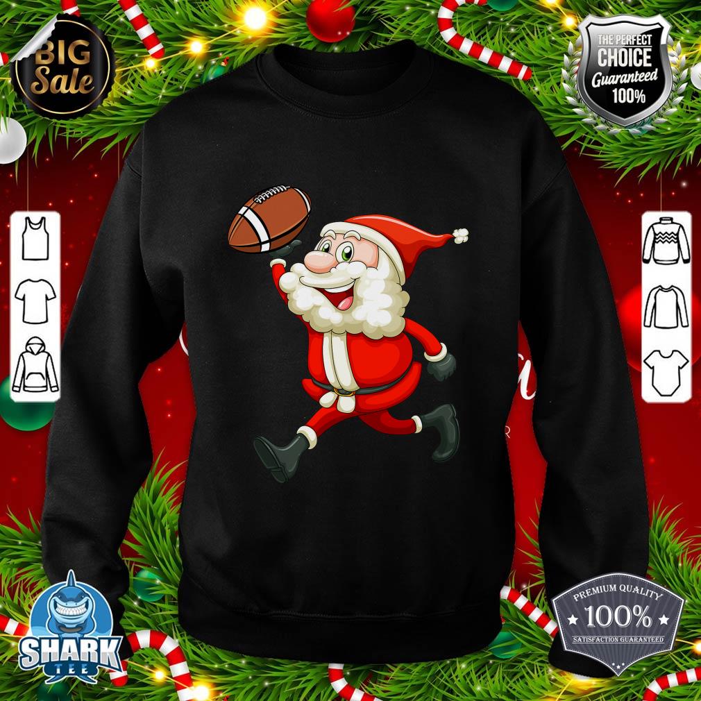 Santa Football Player Christmas Cute Sport X-Mas Pajama Pj sweatshirt