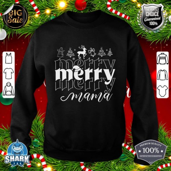 One Merry Mama Xmas Family Christmas Holiday Pajama Matching sweatshirt