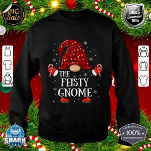 Feisty Gnome Buffalo Plaid Matching Family Christmas sweatshirt