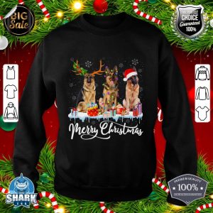 Merry Christmas German Shepherd Dog Santa Light Reindeer Premium sweatshirt