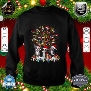 Boston Terrier Christmas Tree Funny Xmas Boston Terrier Dog sweatshirt
