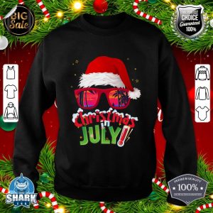 Funny Christmas in July Summer Santa Sunglasses Xmas sweatshirt