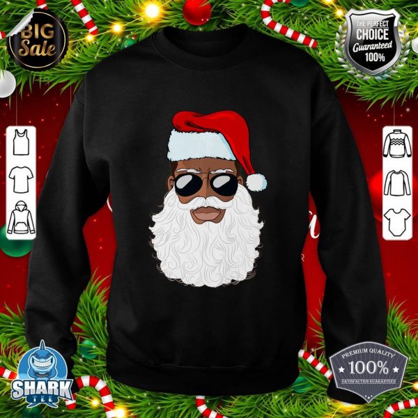 Santa Claus Black Xmas Santa Afro African American Proud Premium sweatshirt