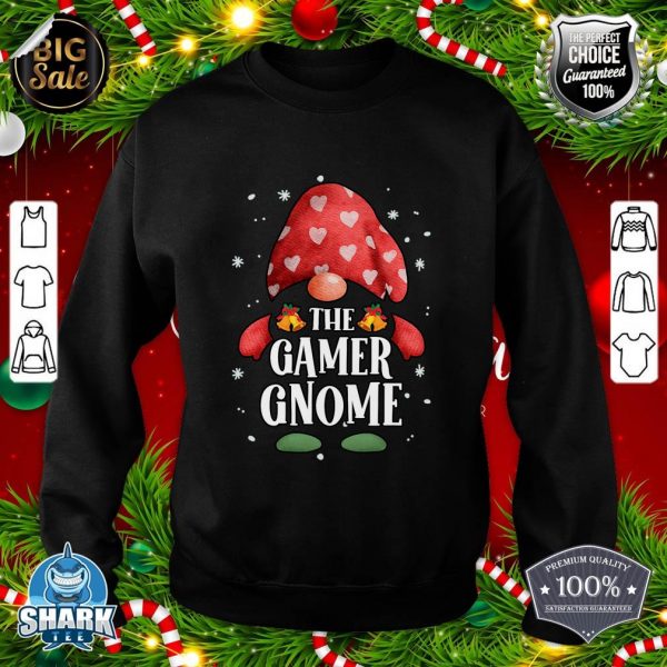 Funny Christmas The Gamer Gnome Gamer Pajama Playing sweatshirt
