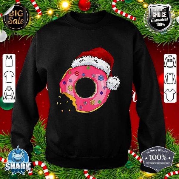Donut Lovers Santa Hat Christmas Classic Tee sweatshirt