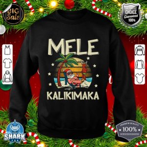 Mele Kalikimaka funny santa palms for Sommer Christmas sweatshirt