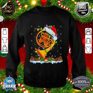 French Horn Lover Matching Santa Hat French Horn Christmas sweatshirt