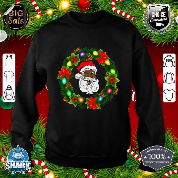 Black Family Merry Christmas African American Santa sweatshirt
