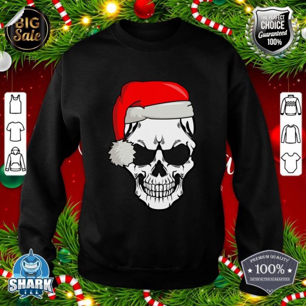 Christmas Skeleton Skull with Christmas Cap sweatshirt