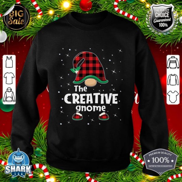 Creative Gnome Buffalo Plaid Matching Christmas Gift Pajama sweatshirt