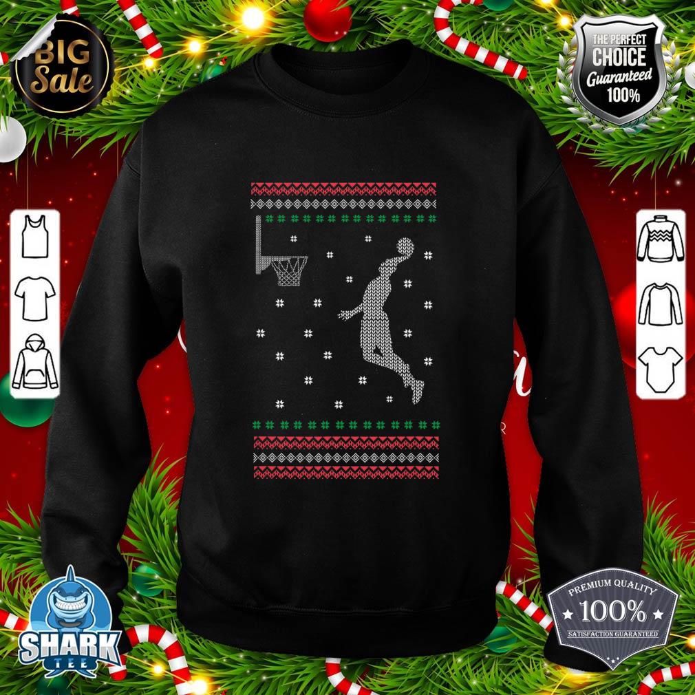 Basketball Dunking Christmas Cool Sport Ugly X-Mas Pajama sweatshirt