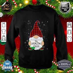 Dancing Gnome Christmas Funny Gnome Buffalo Plaid Xmas sweatshirt