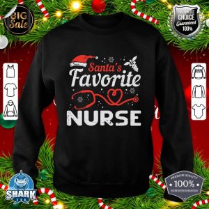 Santas Favorite Nurse Christmas Scrub Xmas RN Men Women sweatshirt