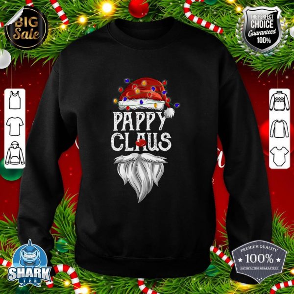 Pappy Claus Santa Hat Christmas Light Best Pappy Ever Gift sweatshirt