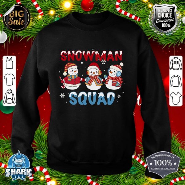 Snowman Squad Snow Christmas Xmas Happy Holiday Boy Girl Kid sweatshirt