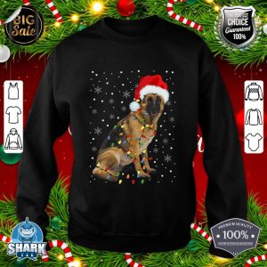 German Shepherd Christmas Santa Hat Funny Christmas Dog Love sweatshirt