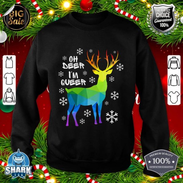 Oh Deer I'm Queer Funny LGBT Gay Lesbian Christmas Premium sweatshirt