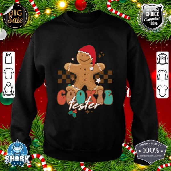 Retro Cookie Tester Gingerbread Merry Xmas Family Christmas sweatshirt