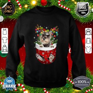 Schnauzer Reindeer In Pocket Christmas Dog Lovers Pajama sweatshirt