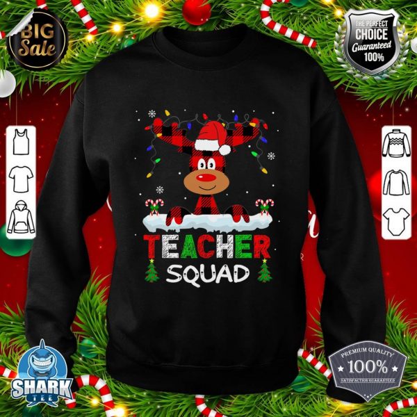 Teacher Squad Reindeer Teach school santa Christmas Xmas sweatshirt