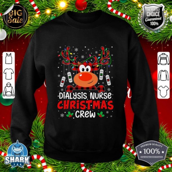 Dialysis Nurse Christmas Crew Cute Reindeer Love Nurse Life sweatshirt