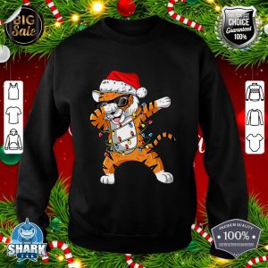 Santa Tiger Christmas Lights Tiger Lover Christmas sweatshirt