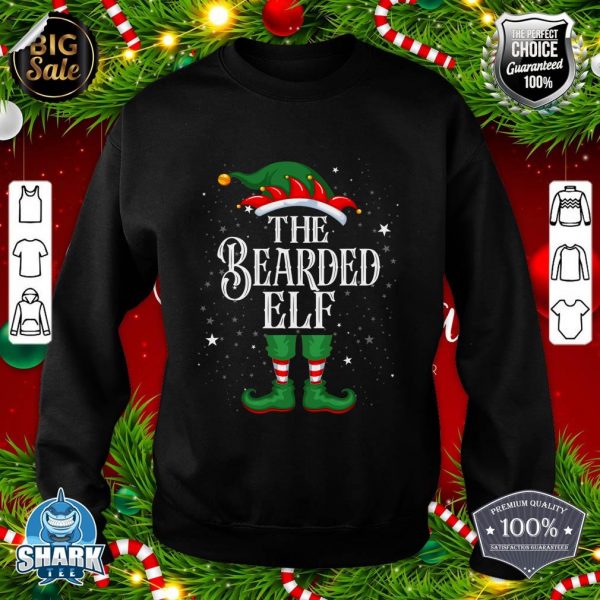 Christmas Elf Matching Family Group Funny The Bearded Elf sweatshirt
