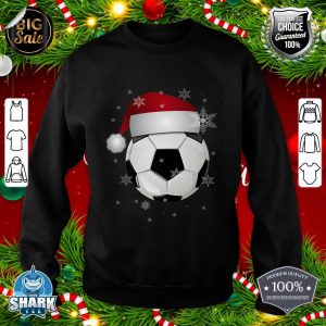 Soccer Ball Santa Hat Snow Design, Soccer Sport Christmas Premium sweatshirt
