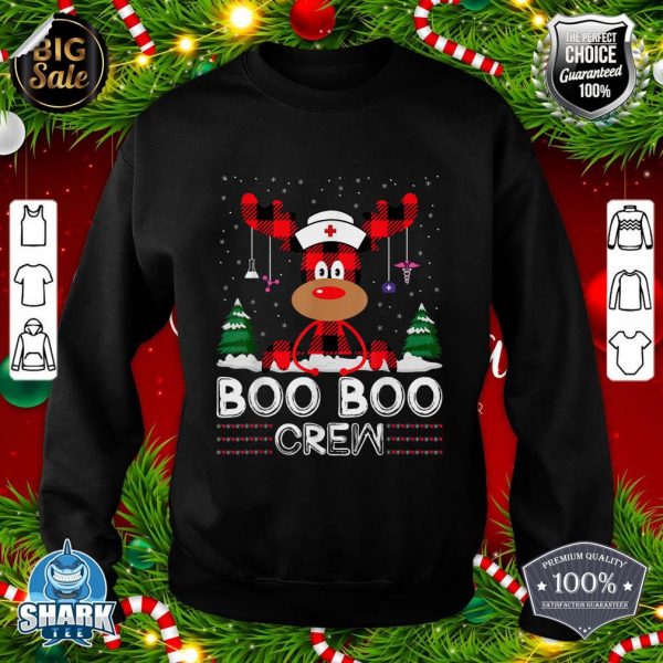 Christmas Boo Boo Crew Funny Xmas Nursing Reindeer Nurse sweatshirt