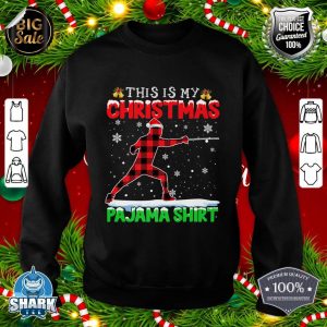 This Is My Christmas Pajama Funny Fencing Lover Christmas Premium sweatshirt