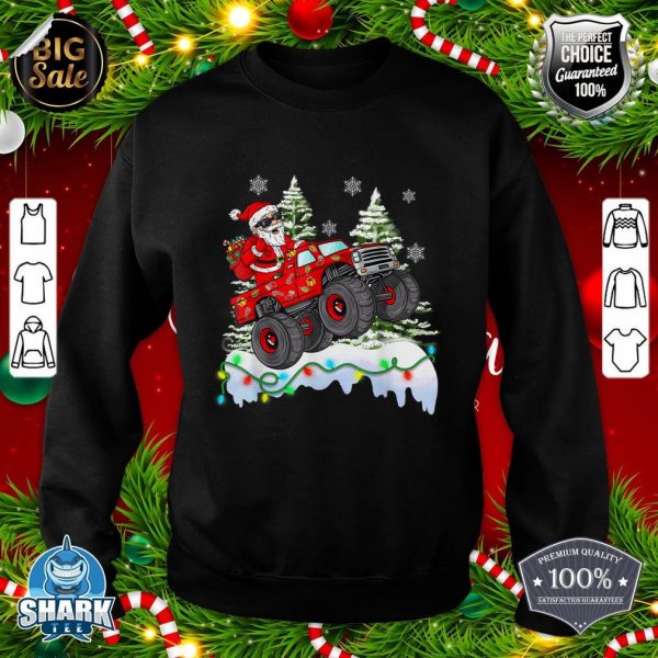 Christmas Santa Claus Riding Monster Truck Funny Christmas sweatshirt