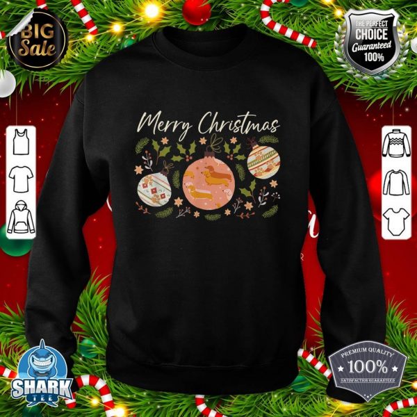 Cute Dachshund Christmas Dog Design sweatshirt