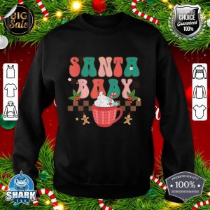 Funny Santa Retro Groovy Christmas Vibes Baby Winter Holiday sweatshirt