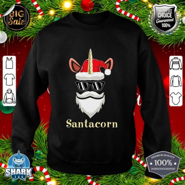 Santa Claus Unicorn Lover Funny Kids Christmas sweatshirt