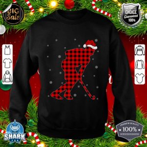 Buffalo Plaid Family Matching Field Hockey Christmas Pajama sweatshirt