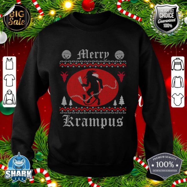 Merry Krampus Christmas Xmas Horror Ugly Sweater Evil Pajama sweatshirt