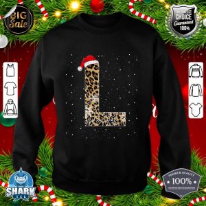 Awesome Letter L Initial Name Leopard Plaid Christmas Pajama sweatshirt