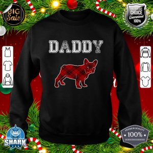 DADDY french bull Men Red Plaid Christmas Pajama Family Dad Premium sweatshirt