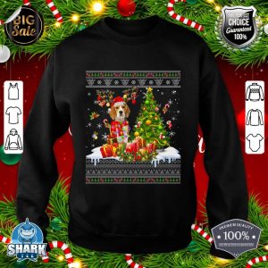 Funny Christmas Lights Beagle Dog Funny Xmas Ugly Sweater tank-top