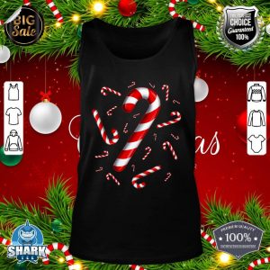 Candy Cane Merry and Bright Red and White Candy Costume tank-top