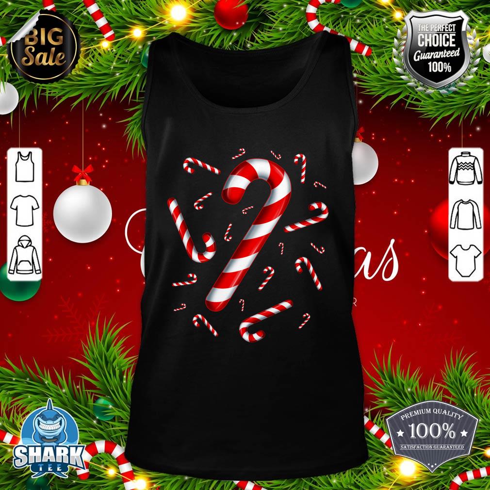 Candy Cane Merry and Bright Red and White Candy Costume tank-top