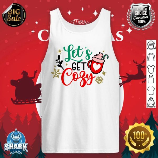 Christmas Family Matching Pajamas Funny Let's Get Cozy tank-top