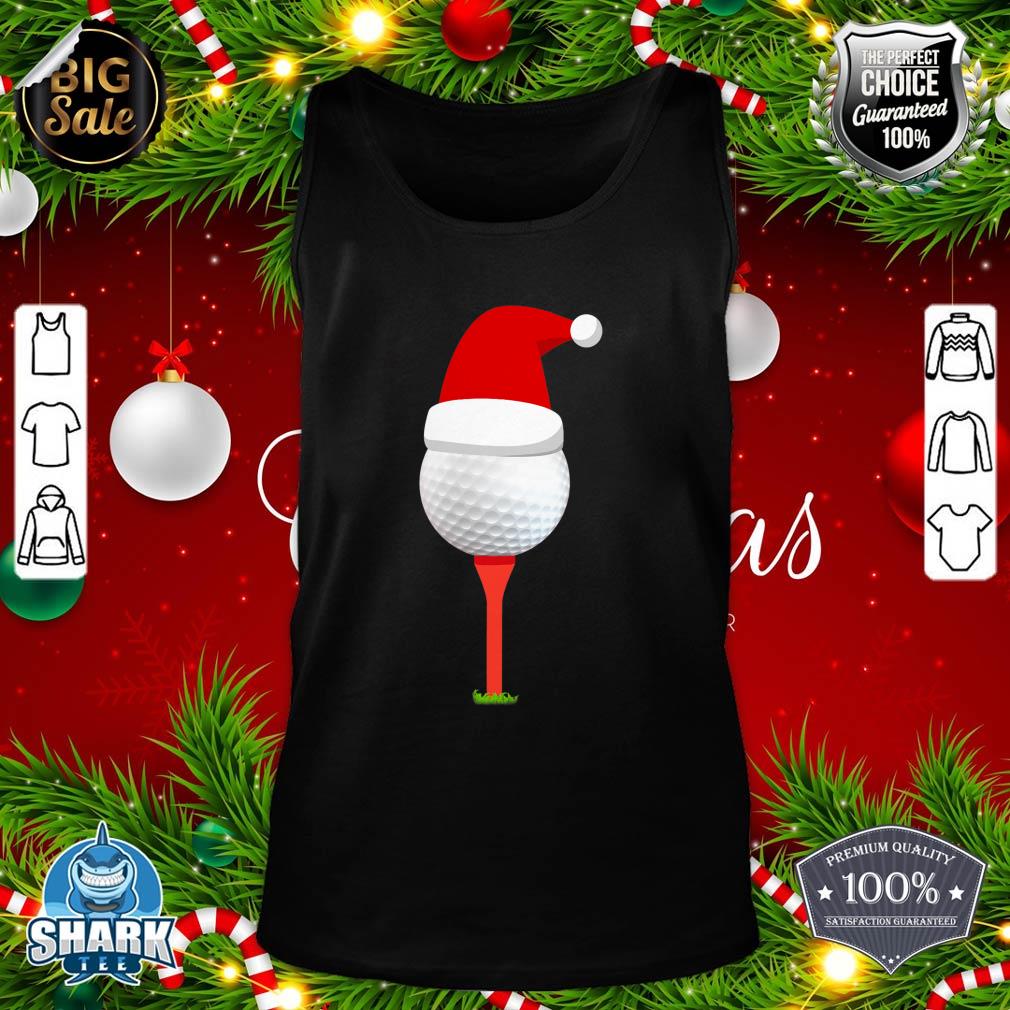 Funny Golfing Christmas Tee Holiday Golf Ball tank-top