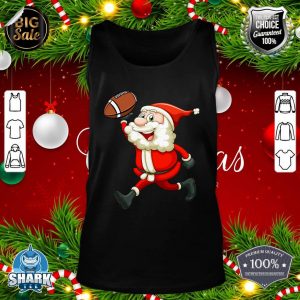 Santa Football Player Christmas Cute Sport X-Mas Pajama Pj tank-top