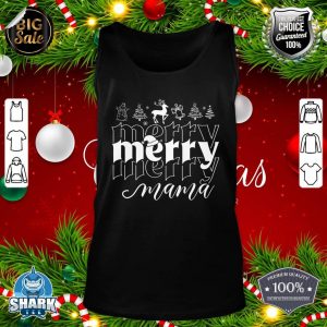 One Merry Mama Xmas Family Christmas Holiday Pajama Matching tank-top