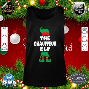 Chauffeur Elf Matching Family Christmas Group Funny Pajama tank-top