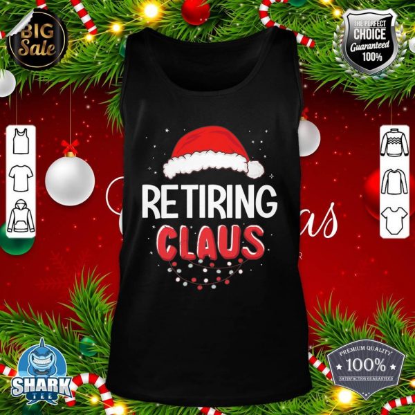 Retiring Santa Claus Christmas Matching Costume tank-top