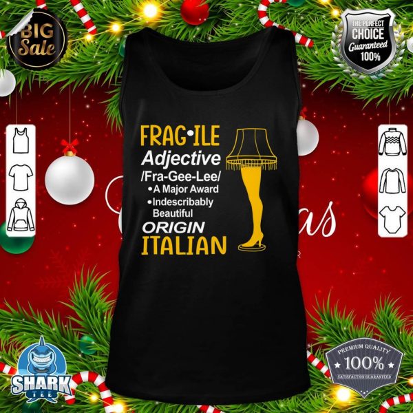 Leg Lamp Fragile Definition Funny Major Award Christmas tank-top